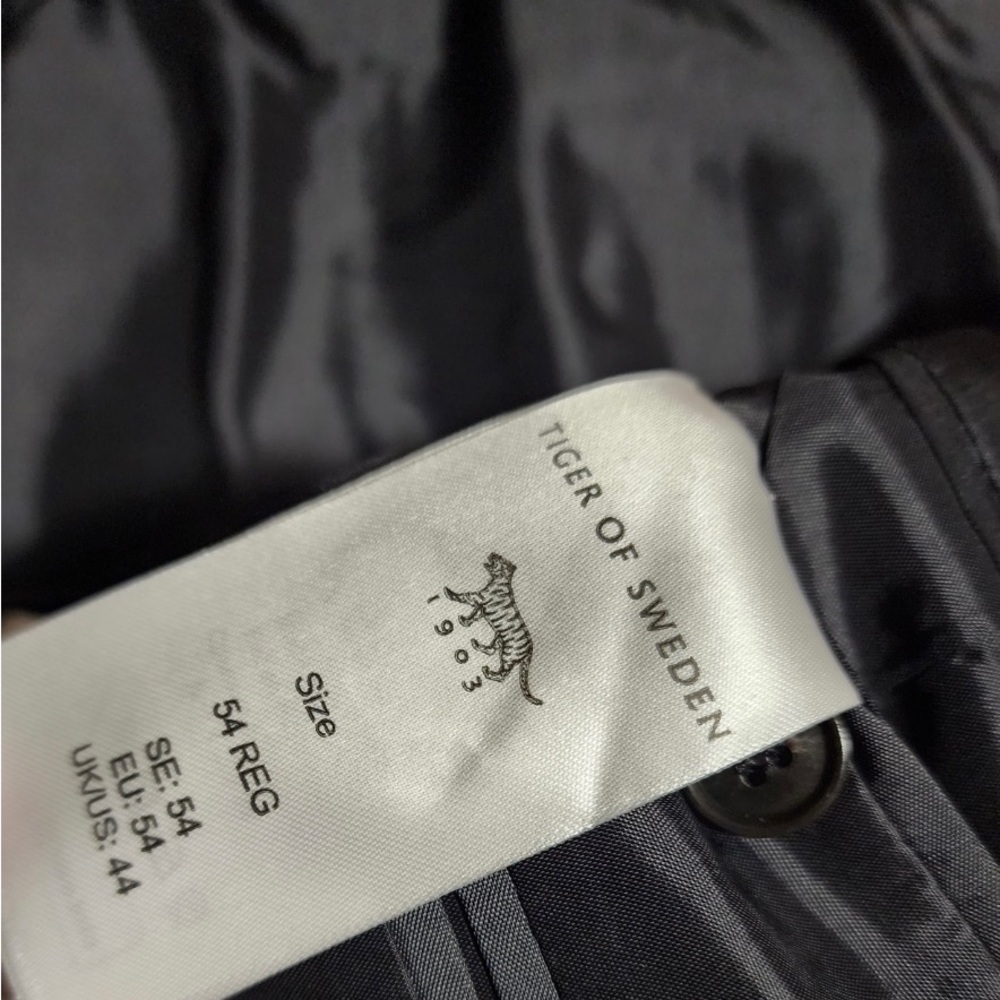 Tiger Of Sweden Black Suit Jacket Size 54R - Picture 4 of 5